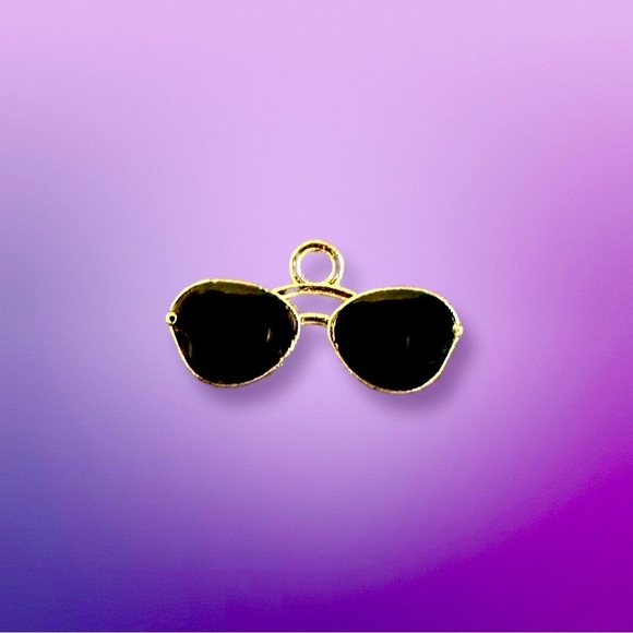 🔴 5 for $10 ONE Black Sunglasses Charm Pendant for Jewelry Making - Picture 1 of 9